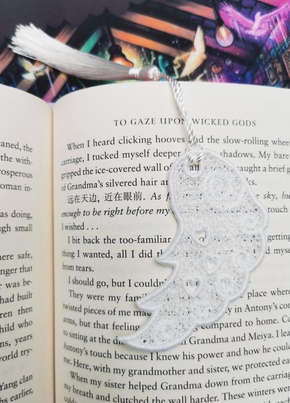 LESEflügel Lesezeichen Schutzengel Flügel weiß